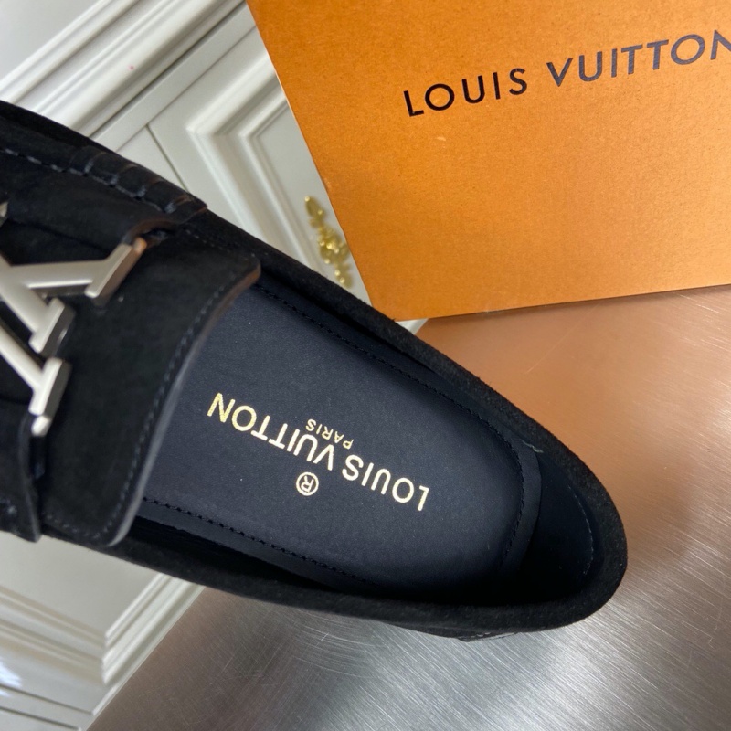 1A3QS5 LV Major 便鞋 LV絨面小牛皮男鞋 豆豆鞋 黑色