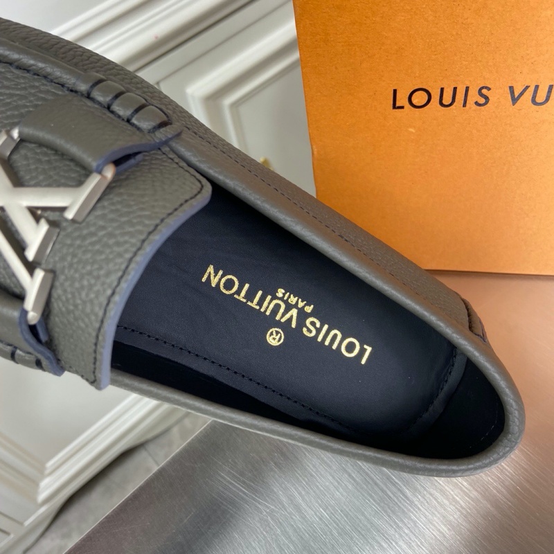 1A3QS5 LV Major 便鞋 LV絨面小牛皮男鞋 豆豆鞋 灰色