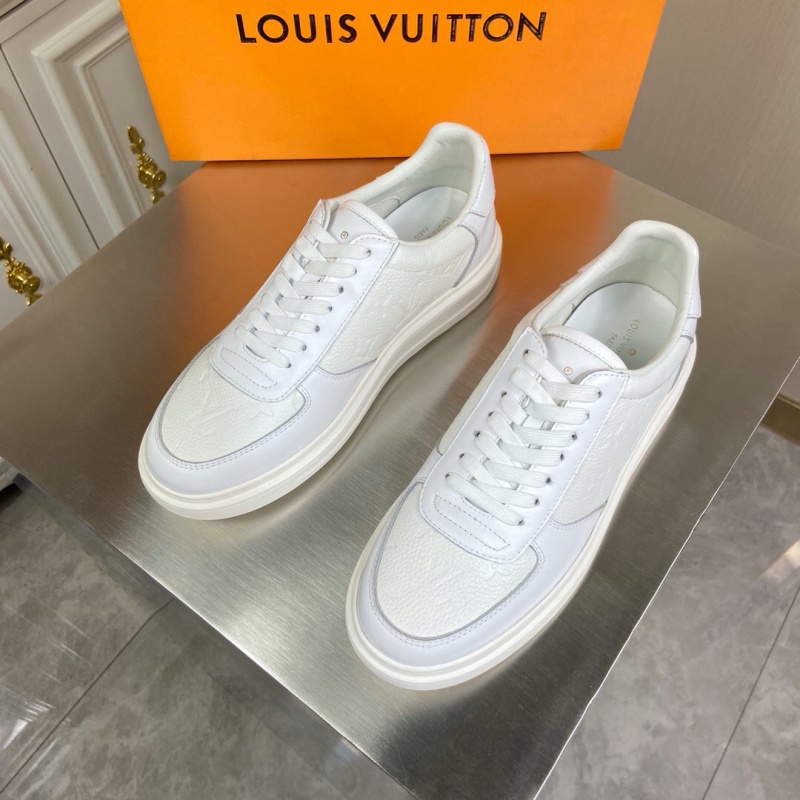 1A5UJ5 LV LUXEMBOURG 運動鞋 Monogram 壓紋粒面小牛皮男鞋 白色