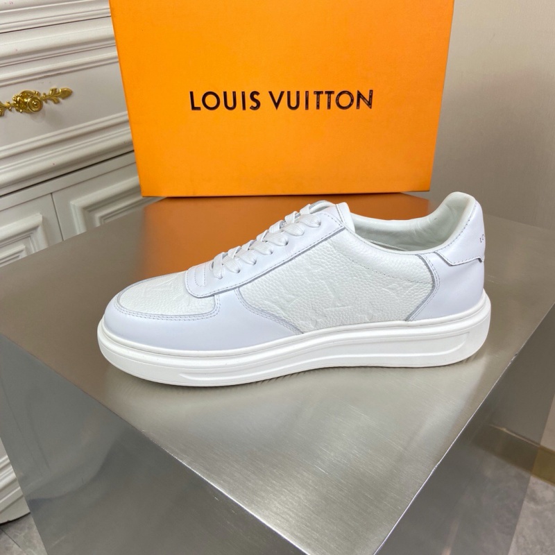 1A5UJ5 LV LUXEMBOURG 運動鞋 Monogram 壓紋粒面小牛皮男鞋 白色