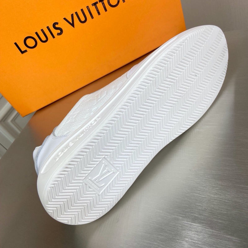 1A5UJ5 LV LUXEMBOURG 運動鞋 Monogram 壓紋粒面小牛皮男鞋 白色