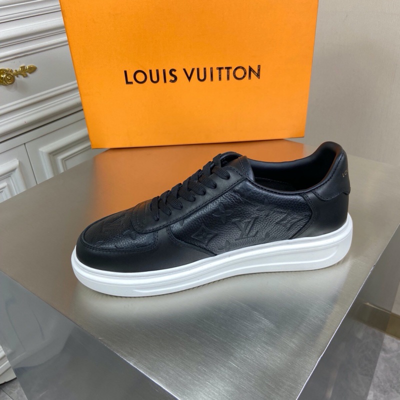 1A5UJ5 LV LUXEMBOURG 運動鞋 Monogram 壓紋粒面小牛皮男鞋 黑色