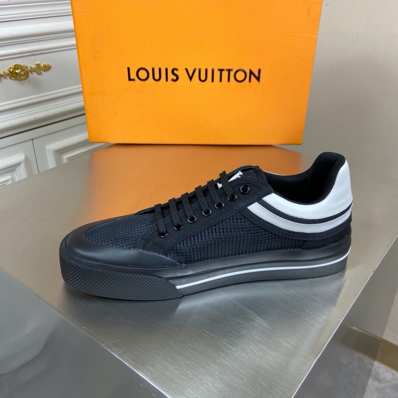 1A5UR4 LV TRAINER 運(yùn)動(dòng)鞋 Damier 針織面料男鞋 黑色