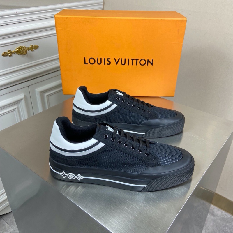 1A5UR4 LV TRAINER 運(yùn)動(dòng)鞋 Damier 針織面料男鞋 黑色