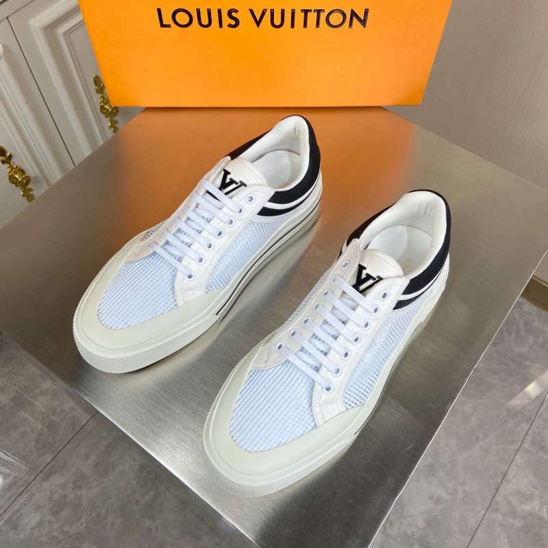 1A5UR4 LV TRAINER 運(yùn)動(dòng)鞋 Damier 針織面料男鞋 白色