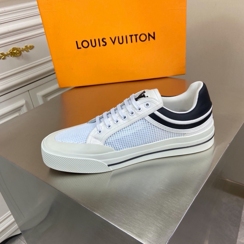 1A5UR4 LV TRAINER 運(yùn)動(dòng)鞋 Damier 針織面料男鞋 白色