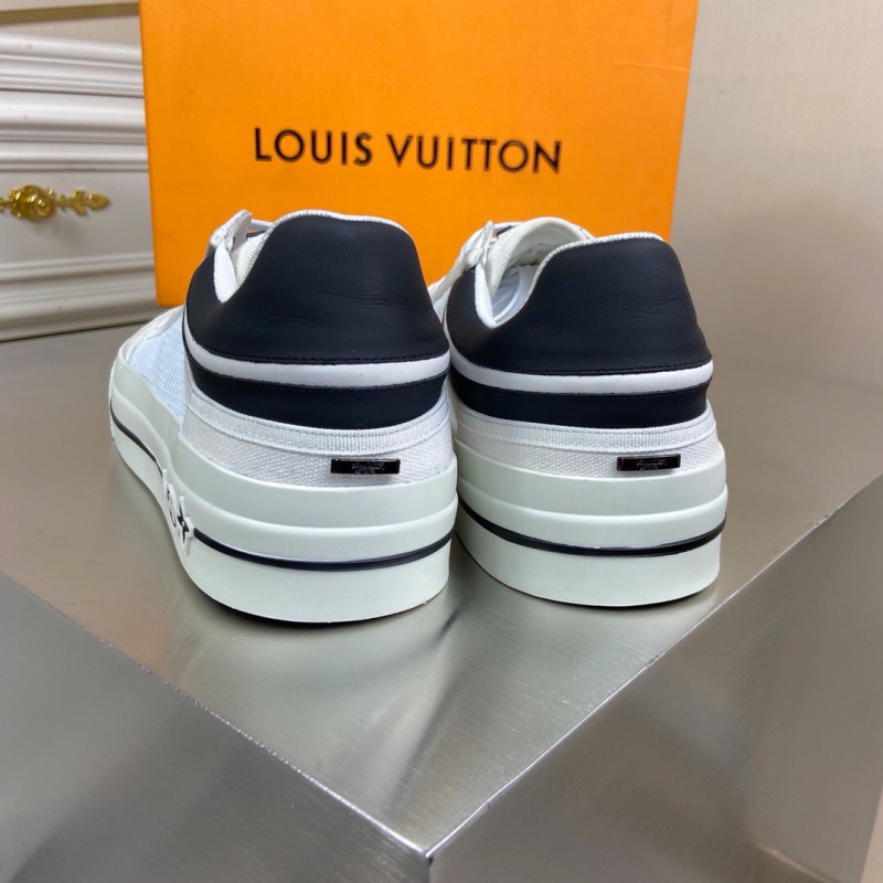 1A5UR4 LV TRAINER 運(yùn)動(dòng)鞋 Damier 針織面料男鞋 白色