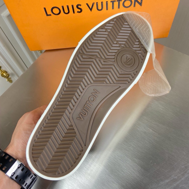 1A5UR4 LV TRAINER 運(yùn)動(dòng)鞋 Damier 針織面料男鞋 白色