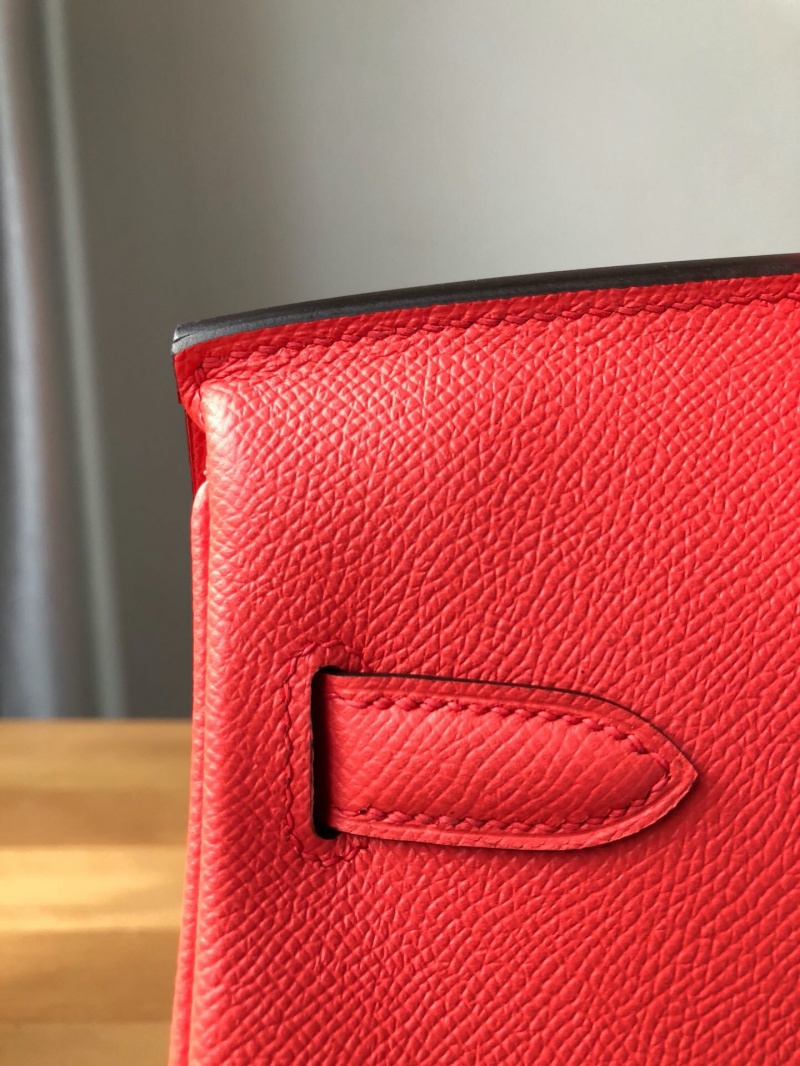 Hermes Birkin系列 愛(ài)馬仕鉑金包 純手工定制版 30cm EPSOM皮 西瓜紅