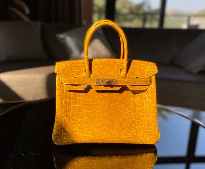Hermes Birkin 30 愛馬仕鉑金包 純手工定制版 鴕鳥皮 湖泊黃