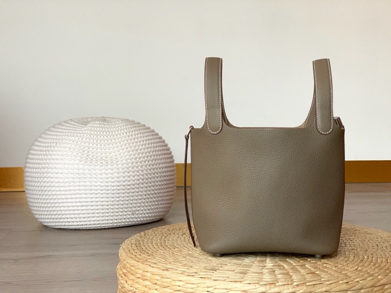 Hermes愛馬仕菜籃子 Hermes picotin18 愛馬仕水桶包 TC皮 大象灰