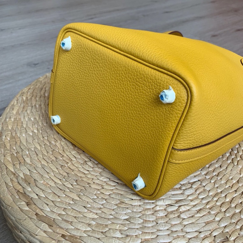 Hermes愛馬仕菜籃子 Hermes picotin18 愛馬仕水桶包 TC皮 琥珀黃