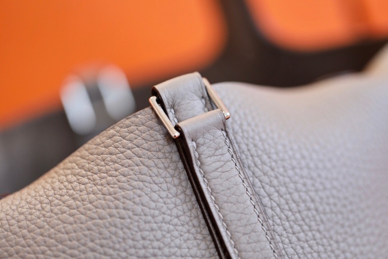 Hermes愛馬仕菜籃子 Hermes picotin18 愛馬仕水桶包 TC皮 瀝青灰