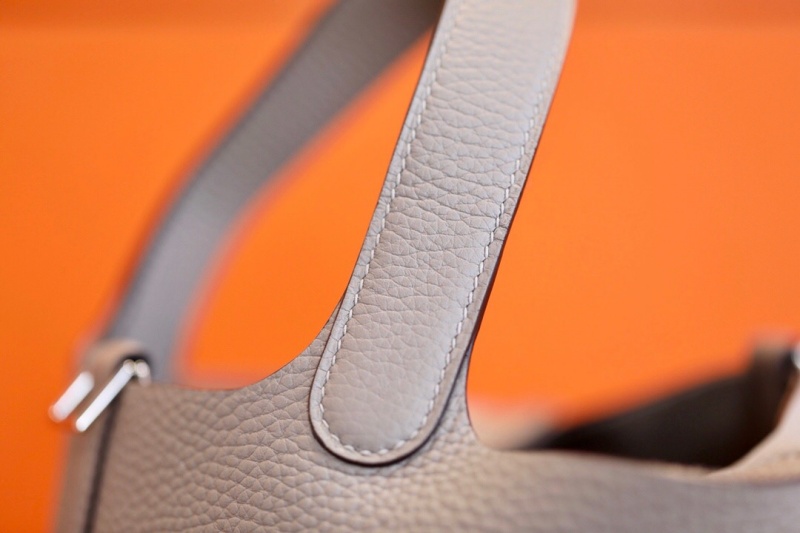 Hermes愛馬仕菜籃子 Hermes picotin18 愛馬仕水桶包 TC皮 瀝青灰