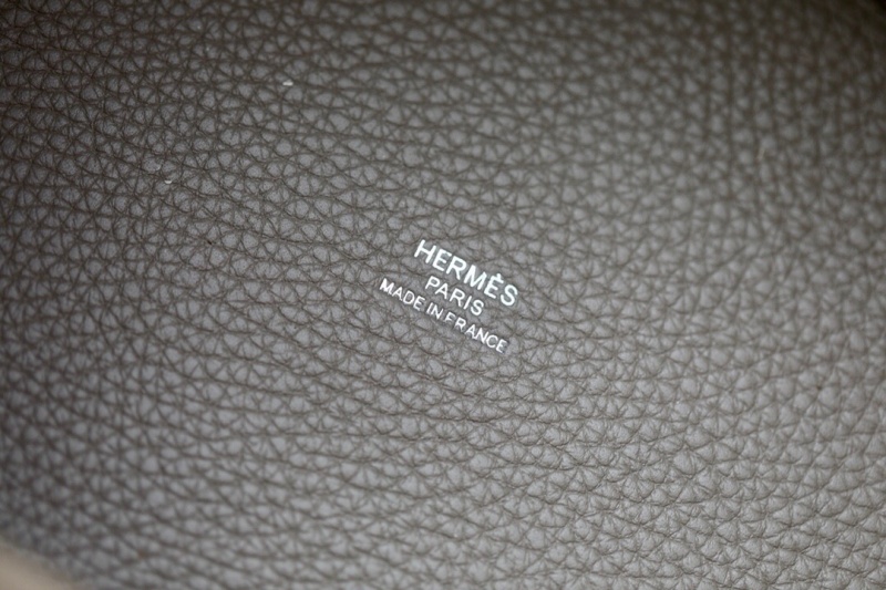 Hermes愛馬仕菜籃子 Hermes picotin18 愛馬仕水桶包 TC皮 瀝青灰