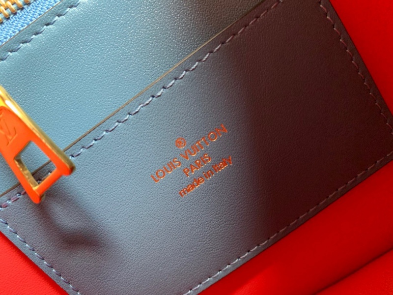 M55947 LV Pont 9 手袋 磨面牛皮花卉磁扣女包 藍(lán)色