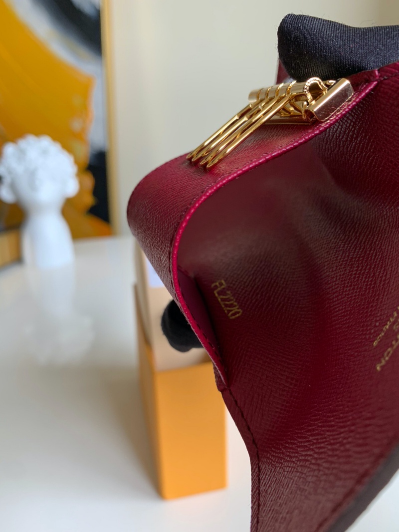 M61538 LV 6匙鑰匙包 Monogram帆布鑰匙扣 LV鑰匙包 紅色