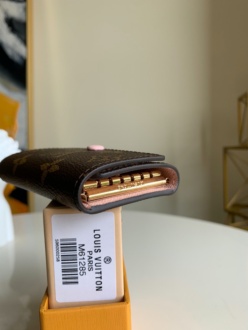 M61285 LV 6匙鑰匙包 Monogram帆布鑰匙扣 LV鑰匙包 粉色