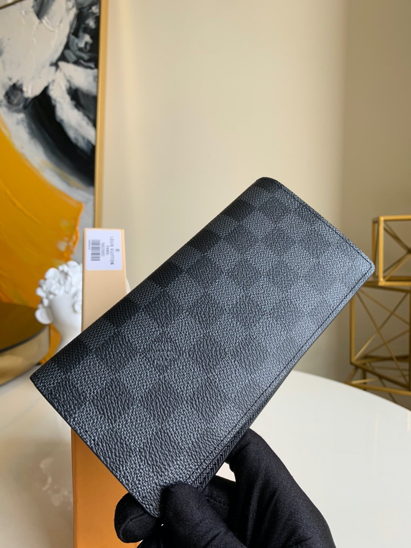 N62665 LV BRAZZA 錢夾 DamierGraphite黑格錢包 LV西裝夾