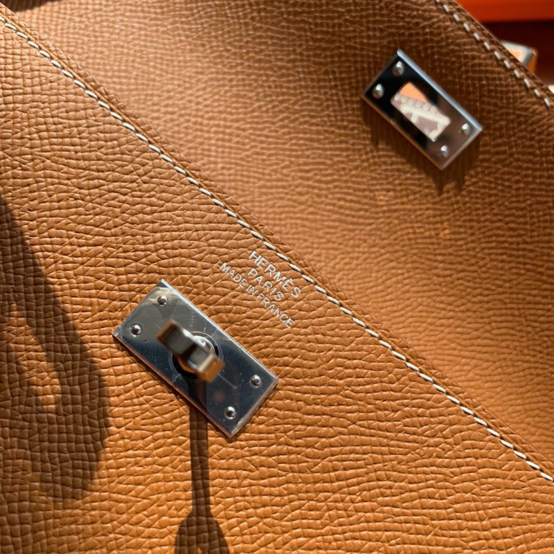 Hermes錢包 愛馬仕Kelly錢包 純手工頂級Epsom皮 棕色