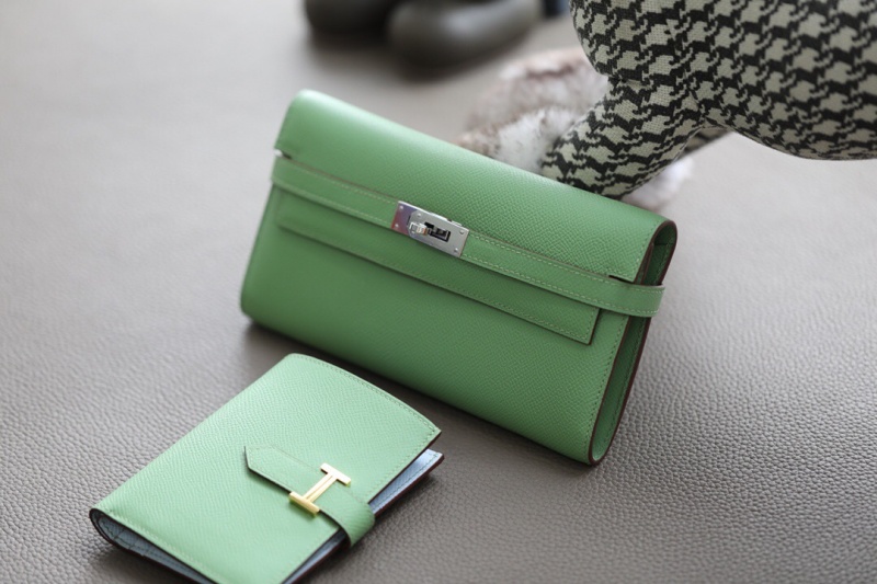 Hermes錢包 愛馬仕Kelly錢包 純手工頂級Epsom皮 黑色