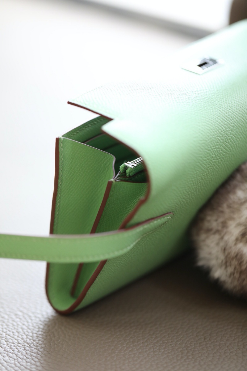 Hermes錢包 愛馬仕Kelly錢包 純手工頂級Epsom皮 黑色