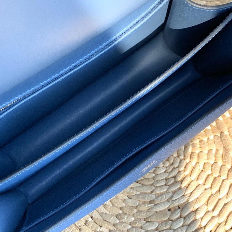 Hermes constance系列 愛馬仕康康包 純手工定制Epsom小牛皮 瑪瑙藍