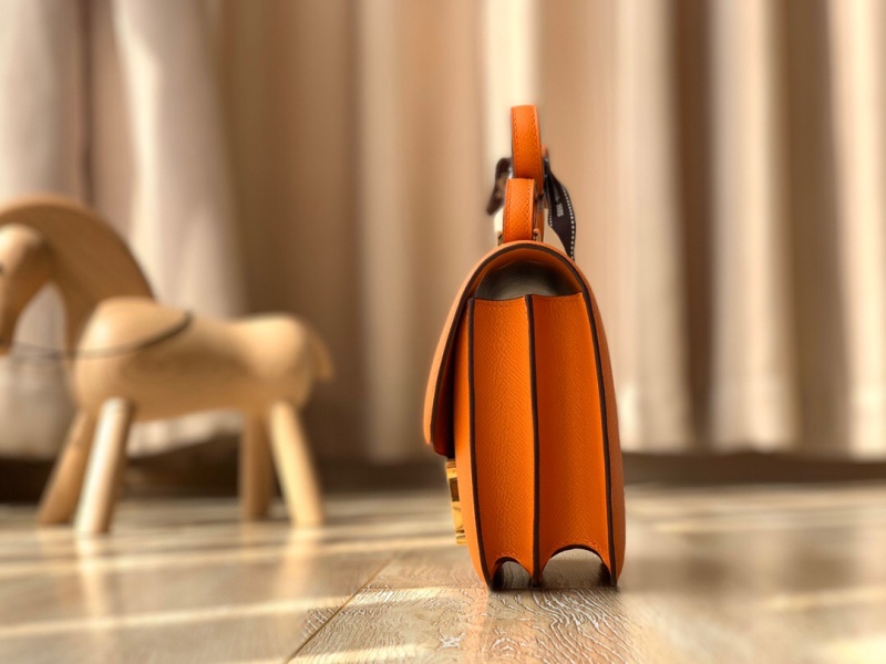 Hermes constance系列 愛馬仕康康包 純手工定制Epsom小牛皮 橙色