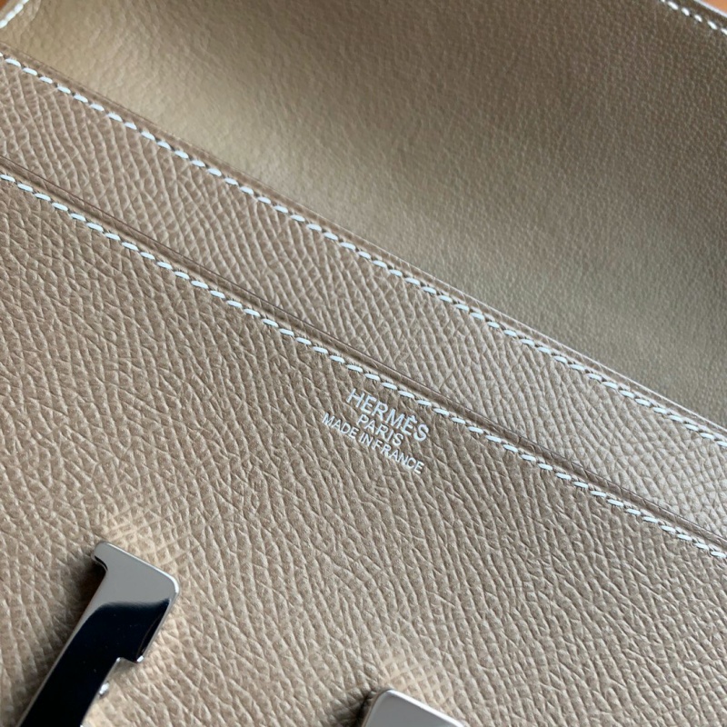 Hermes錢包 愛馬仕Constance大康錢包 純手工頂級Epsom皮 大象灰