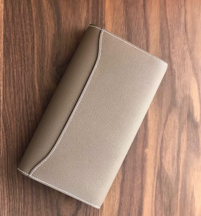 Hermes錢包 愛馬仕Constance大康錢包 純手工頂級Epsom皮 大象灰