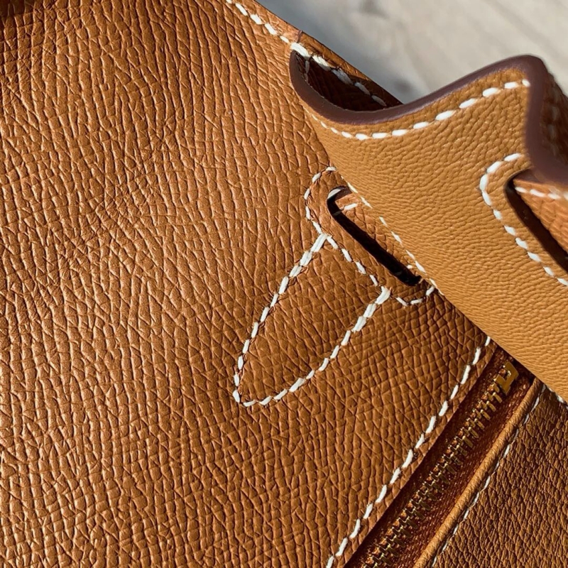 愛馬仕Hermes Kelly系列凱莉包25 Epsom皮手掌紋 純手工定制版 棕色