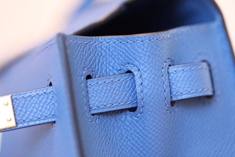 愛馬仕Hermes Kelly系列凱莉包25 Togo小牛皮 純手工定制版 瑪瑙藍