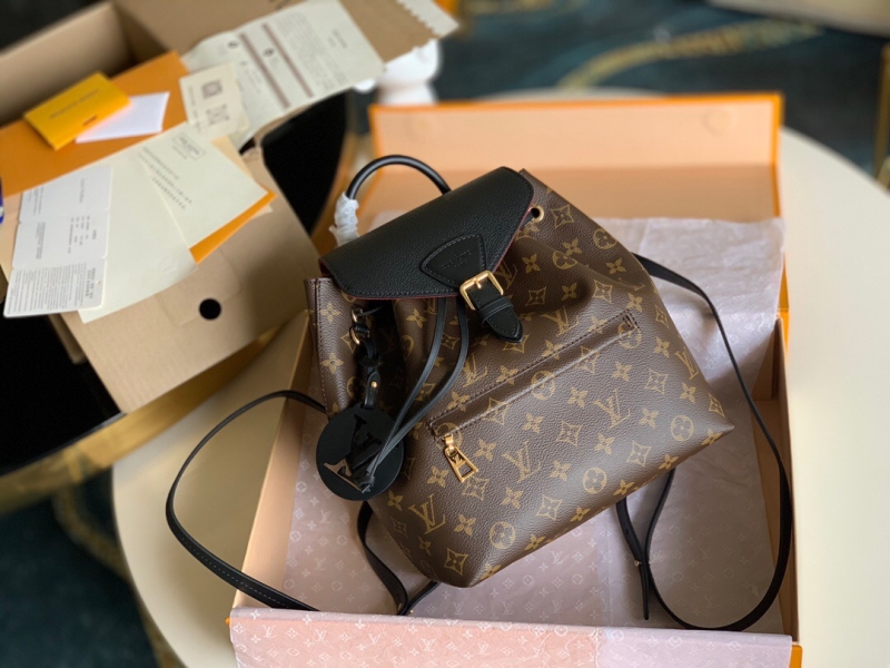 M45515 LV Montsouris 雙肩包 Monogram Empreinte 壓紋皮革背包