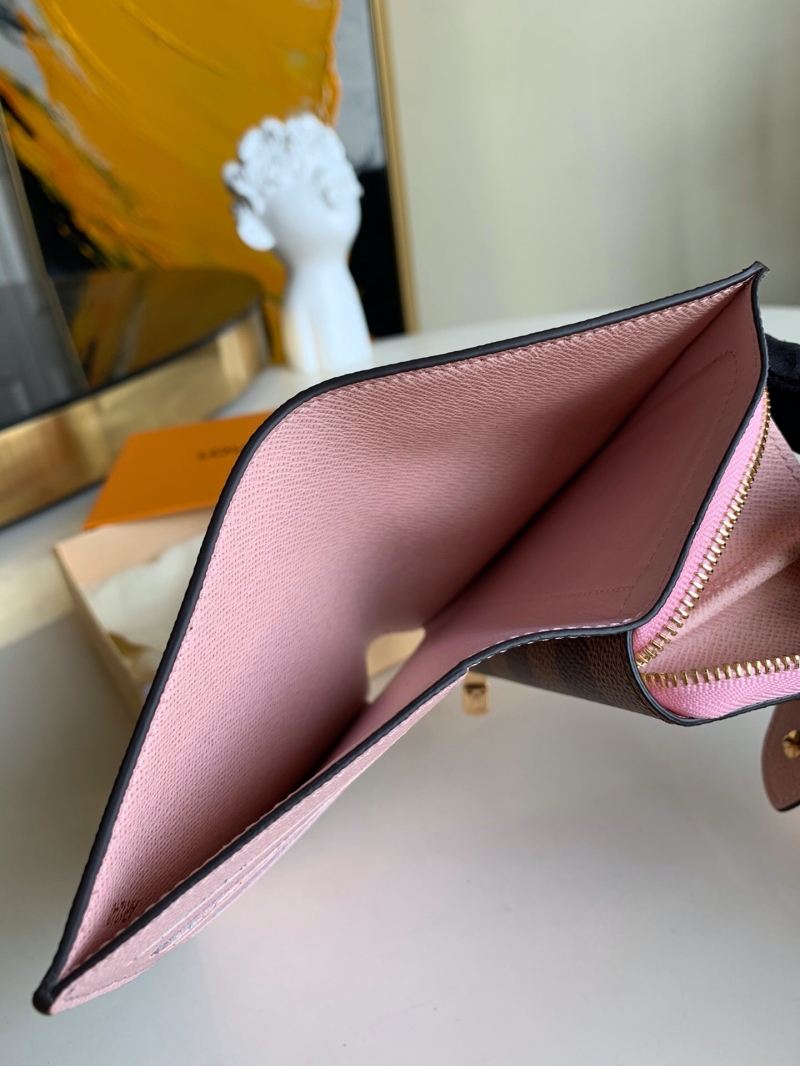 N60380 LV JULIETTE 錢夾 Damier Ebene 涂層帆布錢包 奶白色