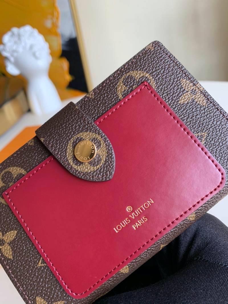 M69433 M69432 LV JULIETTE 錢夾 經典Monogram 帆布錢包 酒紅色