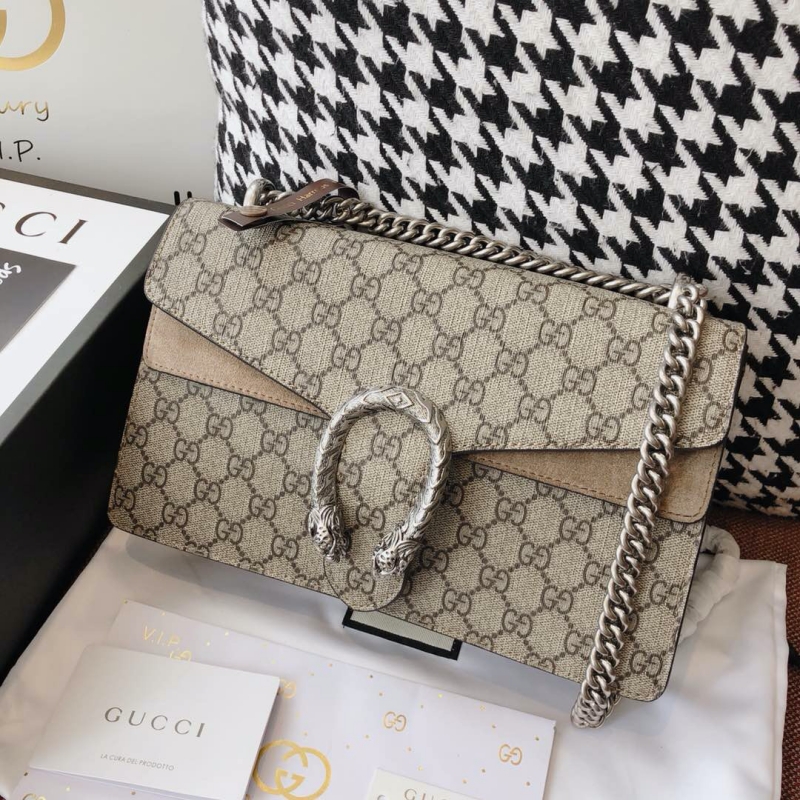 400249 Gucci Dionysus系列小號GG肩背包 Gucci酒神包 駝色