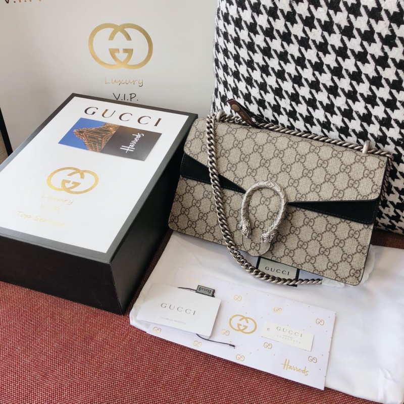 400249 Gucci Dionysus系列小號GG肩背包 Gucci酒神包 黑色