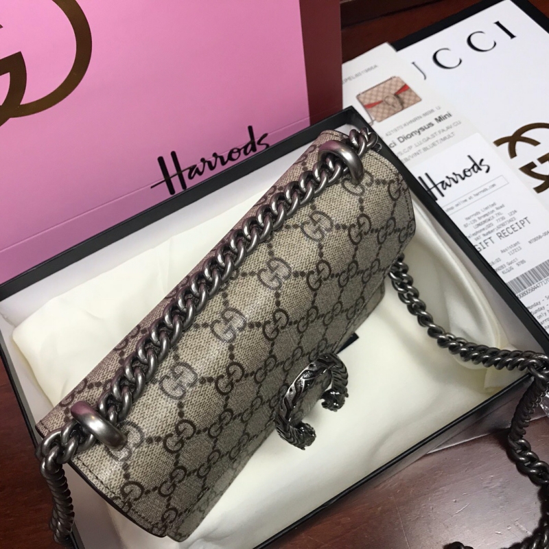 421970 Gucci Dionysus系列高級人造帆布肩背包 Gucci酒神包 紅色