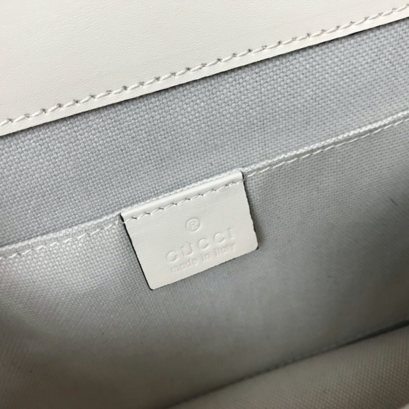 448075 Gucci Dionysus 系列皮革手提包 Gucci竹節酒神包 白色