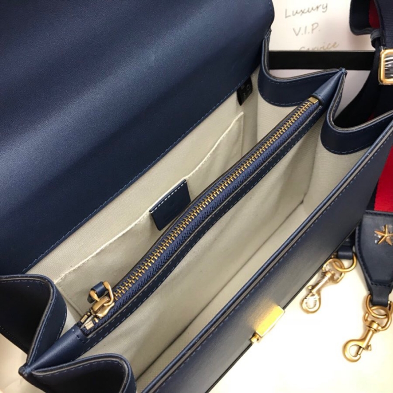 448075 Gucci Dionysus 系列皮革手提包 Gucci竹節酒神包 藍色