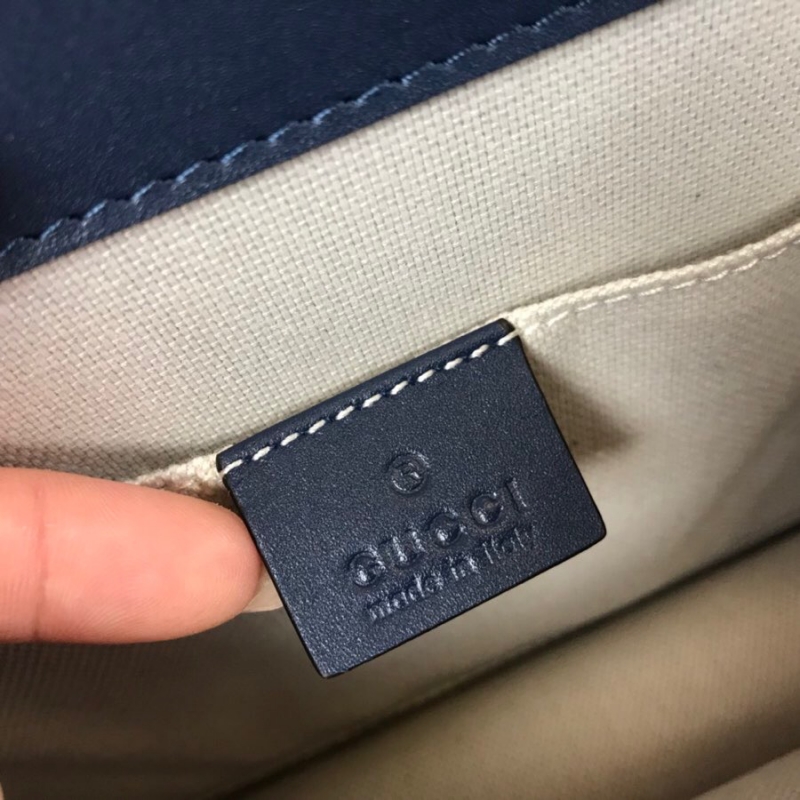 448075 Gucci Dionysus 系列皮革手提包 Gucci竹節酒神包 藍色