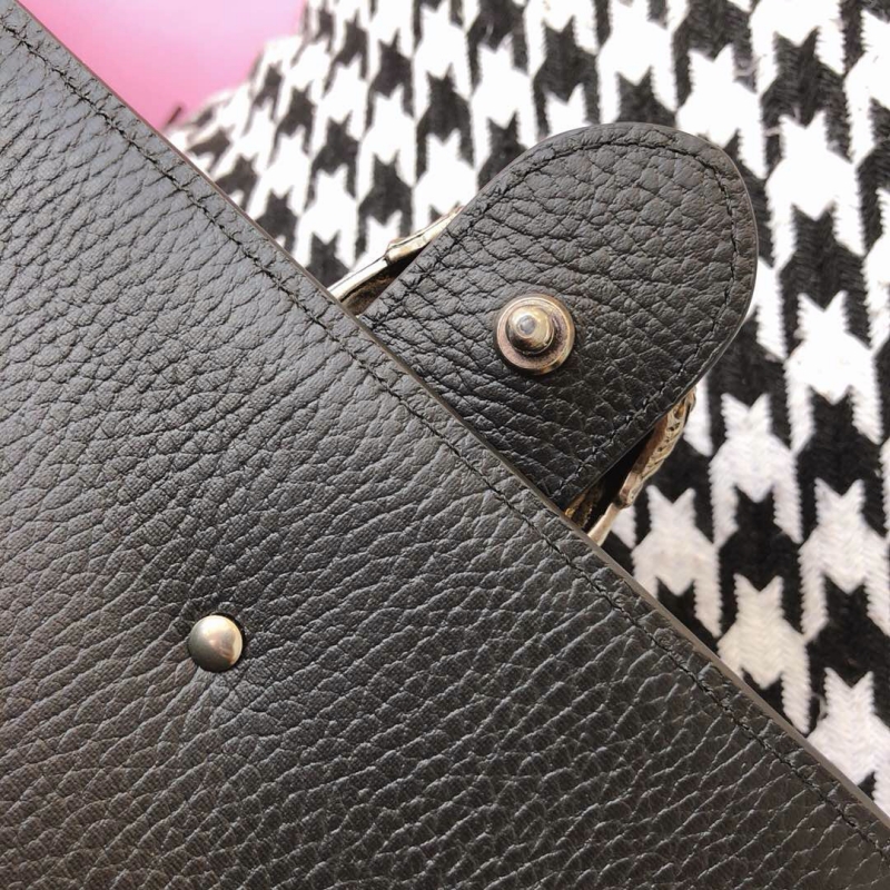 448075 Gucci Dionysus 系列皮革手提包 Gucci竹節酒神包 黑色