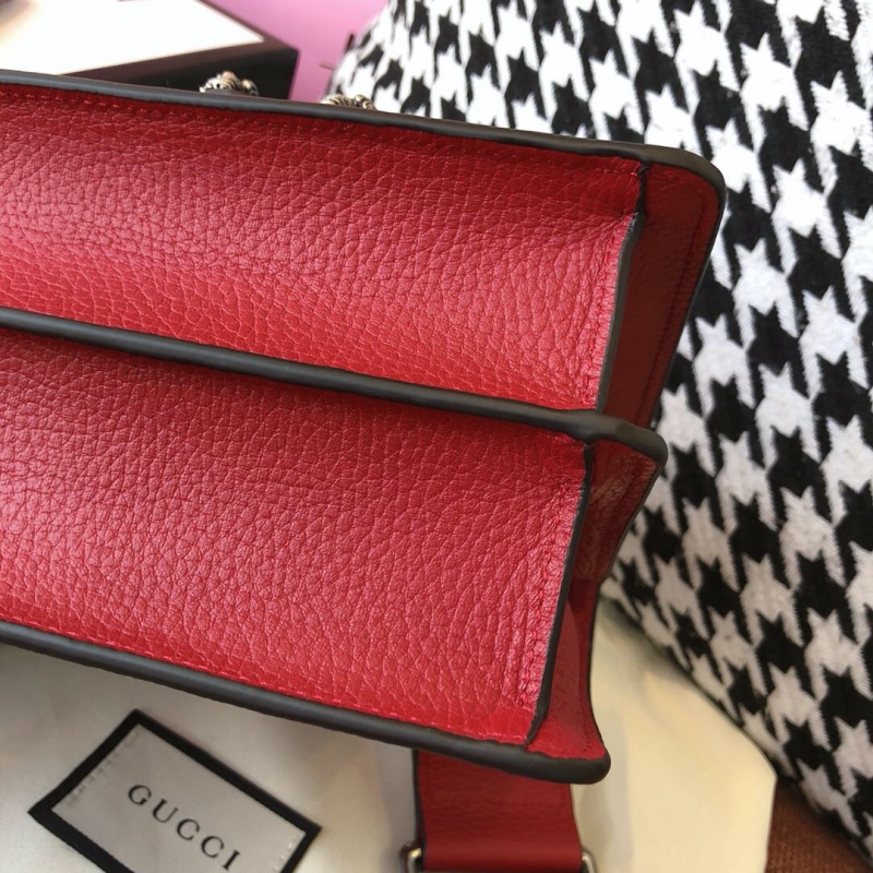 448075 GUCCI Dionysus 系列 皮革 竹節提手 Gucci酒神包 芙蓉紅