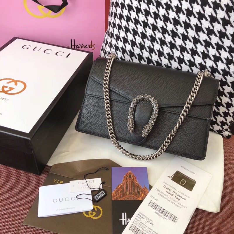 400249 Dionysus系列 Gucci酒神鏈條肩背包 Gucci女包 黑色