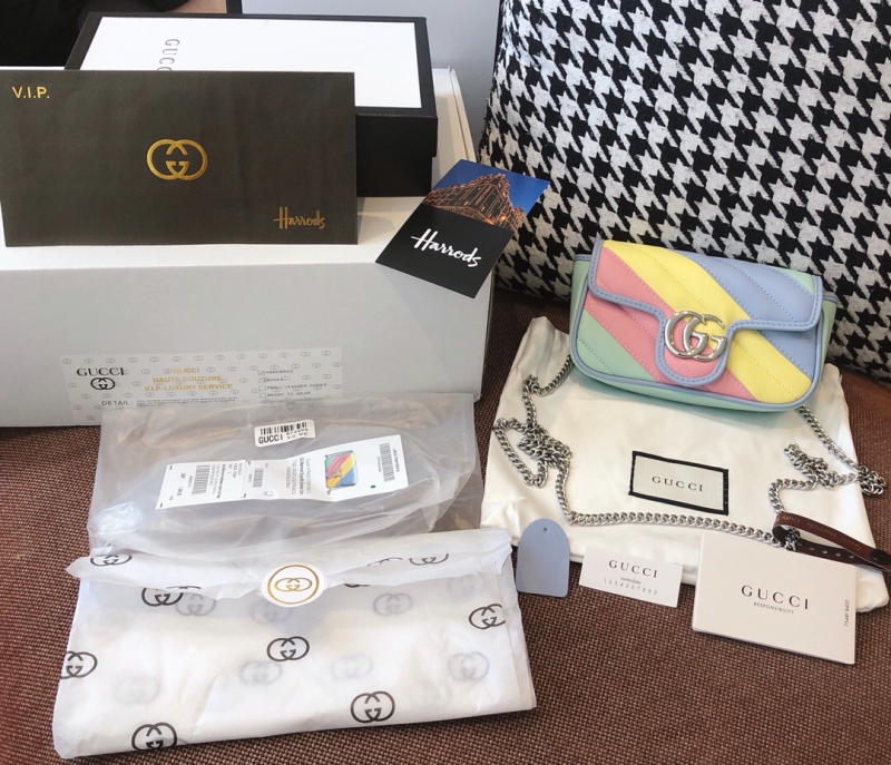 443497 Gucci GG Marmont系列小號肩背包 馬卡龍系列女包 淡彩色