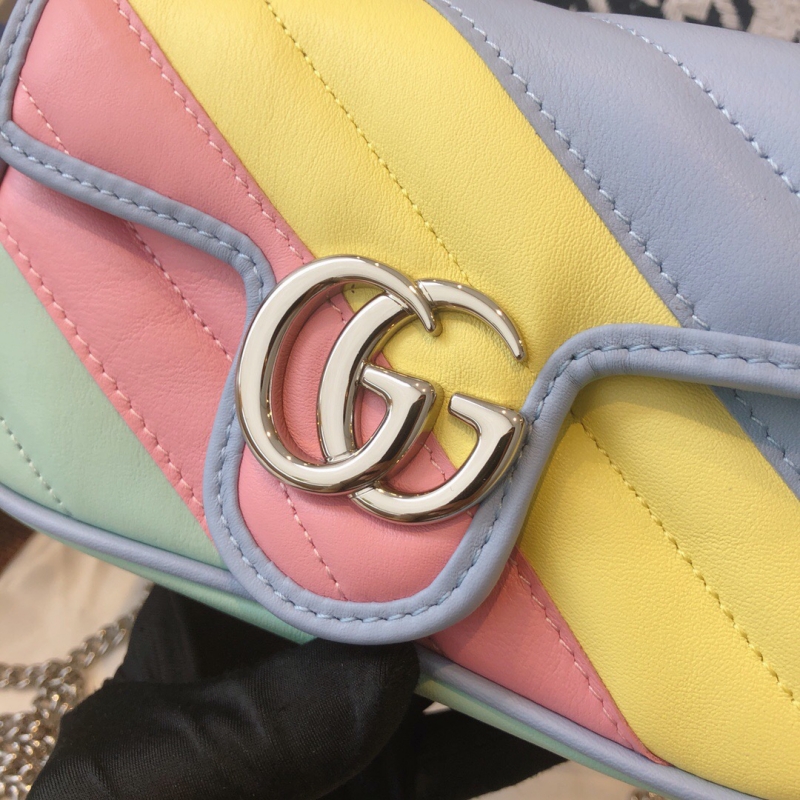 443497 Gucci GG Marmont系列小號肩背包 馬卡龍系列女包 淡彩色