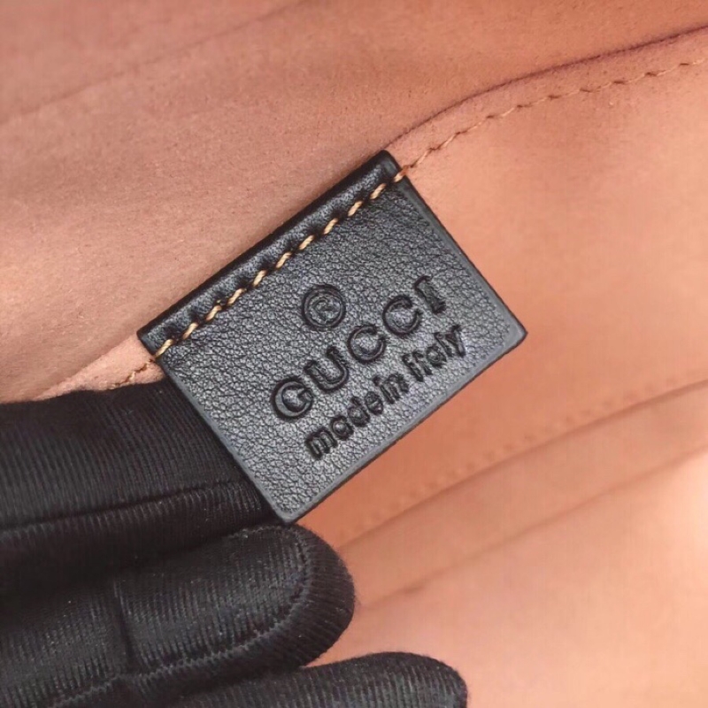 448065 Gucci GG Marmont系列絎縫迷你手袋 古馳相機包 黑色