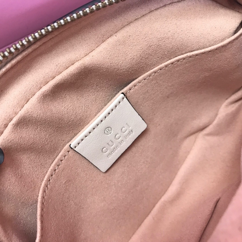 476434 Gucci GG Marmont系列絎縫皮革腰包 古馳腰包 白色