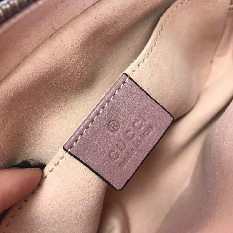 476434 Gucci GG Marmont系列絎縫皮革腰包 古馳腰包 裸色