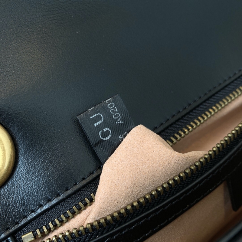 443497 Gucci GG Marmont系列小號絎縫肩背包 Gucci酒神包 黑色
